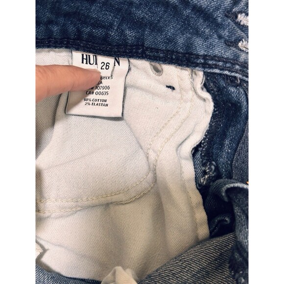 Hudson Womens 27 Denim Mid Rise Crop Beth Baby Boot Jeans Dark Flap Pockets - Picture 16 of 16